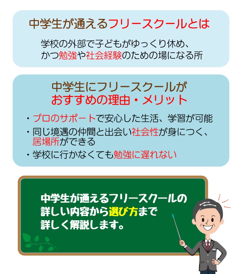 中学生向け フリースクールのメリット3つと失敗しない選び方 コノミライ 子供の未来を応援する情報メディア